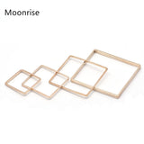 Square Brass Open Bezel Pendants for Resin Crafts DIY Jewelry Making 20Pcs
