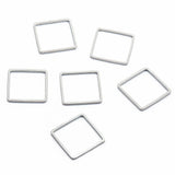 Square Brass Open Bezel Pendants for Resin Crafts DIY Jewelry Making 20Pcs