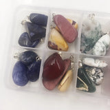 Natural Green Red Semi-precious Stone Necklace Pendants