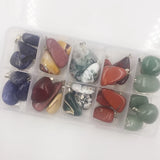 Natural Green Red Semi-precious Stone Necklace Pendants