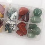 Natural Green Red Semi-precious Stone Necklace Pendants
