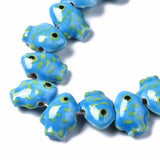 Hand Painted Ceramic Dolphin/Fish Bead Charm For Jewelry Making