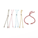 Adjustable DIY Jewelry Making Cord Bracelet with Stainless Steel Bead