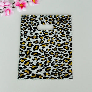 Leopard Pattern Plastic Bag Small Jewelry Bags Shopping Bags - 100pcs/lot