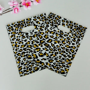Leopard Pattern Plastic Bag Small Jewelry Bags Shopping Bags - 100pcs/lot