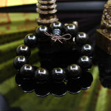 Ebony Wood Bead Men's Bracelet African Buddha Jewelry Gift