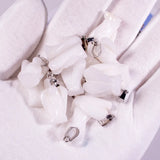 Natural Rose Quartz Tiger's Eye Stone Angel Pendants Charms