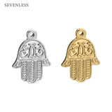 Vintage Palm Pendant Hamsa Hand Charm Necklace