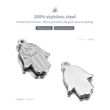 Vintage Palm Pendant Hamsa Hand Charm Necklace