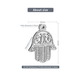 Vintage Palm Pendant Hamsa Hand Charm Necklace