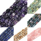Natural Oval Agates Quartz Crystal Stone Beads for Jewelry Making DIY