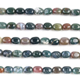 15*22mm Natural Oval Indian Agates Spacer Beads DIY Necklace Bracelet 15''