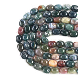 15*22mm Natural Oval Indian Agates Spacer Beads DIY Necklace Bracelet 15''