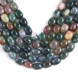 15*22mm Natural Oval Indian Agates Spacer Beads DIY Necklace Bracelet 15''