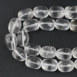 15*22mm Oval Rock Crystal Spacer Beads for Jewelry Making