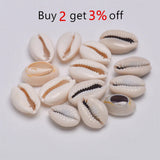 15-23mm Natural Shell Conch Charm Beads Oval Cowry Tribal Spacer Beads