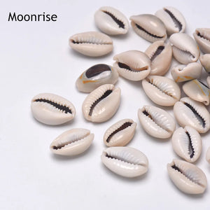 15-23mm Natural Shell Conch Charm Beads Oval Cowry Tribal Spacer Beads