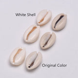 15-23mm Natural Shell Conch Charm Beads Oval Cowry Tribal Spacer Beads