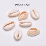 15-23mm Natural Shell Conch Charm Beads Oval Cowry Tribal Spacer Beads