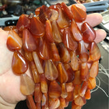 15*23mm Natural Stone Beads Water Drop Old Agates Spacer Loose Stripe Agate DIY