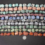 Natural Rough Crystal Freeform Cut Gravel Multicolor Chips Loose Beads Raw Stone