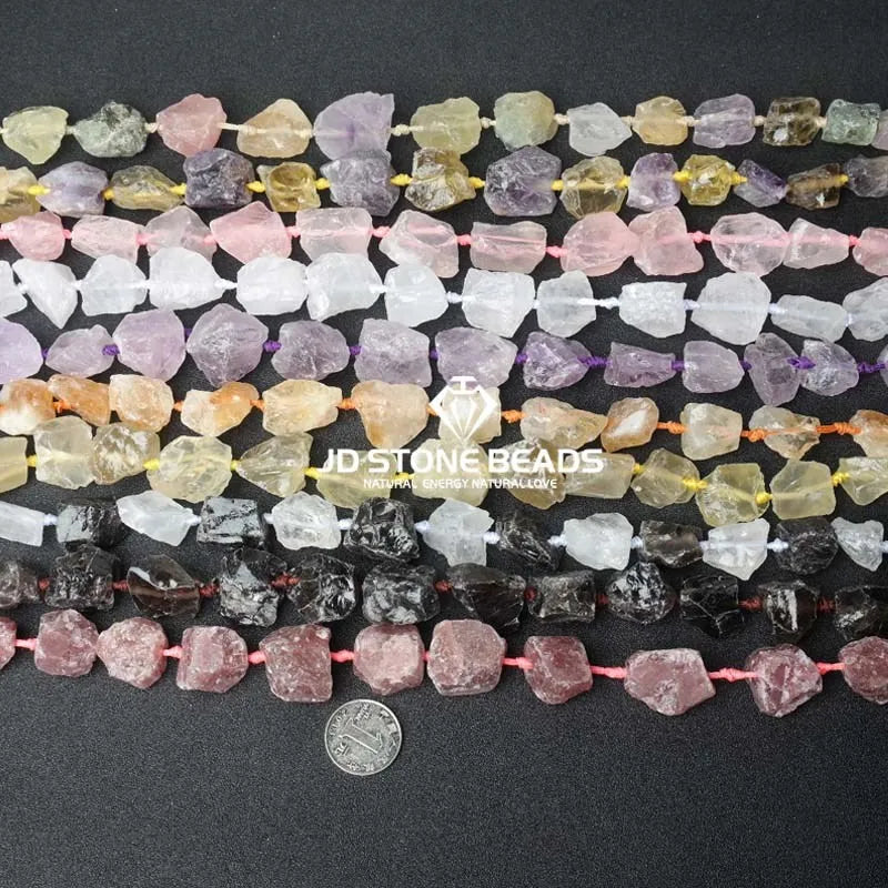 Natural Rough Crystal Freeform Cut Gravel Multicolor Chips Loose Beads Raw Stone
