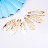 Metal Snap Clips Water Drop Baby Clips DIY Hair Clips Jewelry Making Base