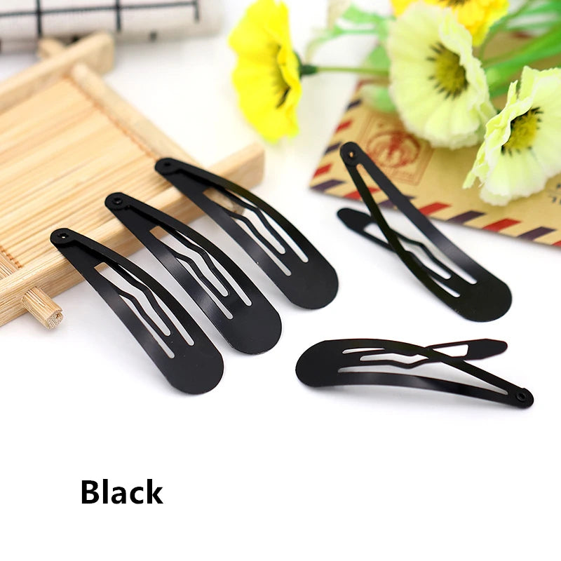 Metal Snap Clips Water Drop Baby Clips DIY Hair Clips Jewelry Making Base
