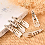 15-30 pcs Metal Snap Clips, Water drop Baby Clips, DIY Hair Clips Jewelry Making