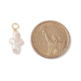 Keshi Pearl Pendant Religion Cross Freshwater Pearl Charms DIY Jewelry
