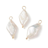 Keshi Pearl Pendant Religion Cross Freshwater Pearl Charms DIY Jewelry