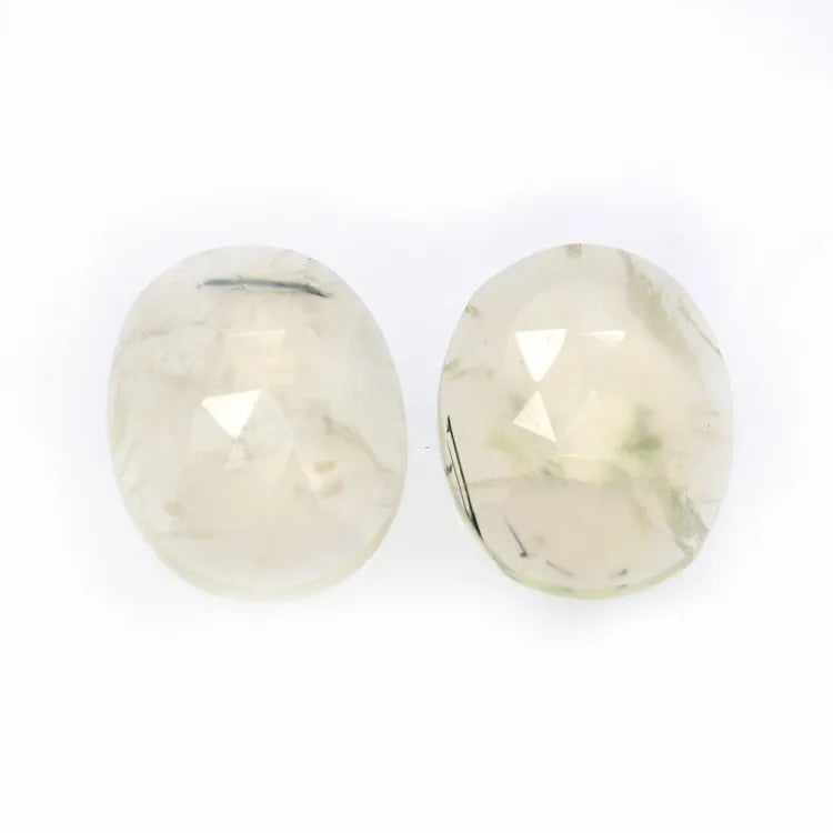15.35ct Prehnite Fancy Rose Cut Gemstone Set