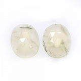 15.35ct Prehnite Fancy Rose Cut Gemstone Set