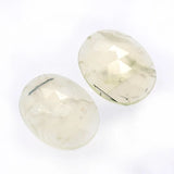 15.35ct Prehnite Fancy Rose Cut Gemstone Set