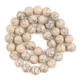 Natural Beige Howlite Turquoises Gem Stone Beads Round Loose Beads