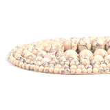 Natural Beige Howlite Turquoises Gem Stone Beads Round Loose Beads