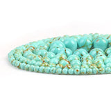 Natural Green Howlite Turquoises Gem Stone Beads Round Loose Beads