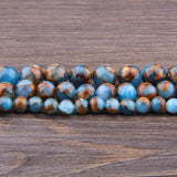 Cloisonne Bead Natural Spacer Round Stone Beads DIY Jewelry Making