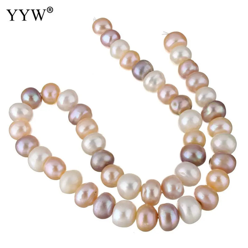 15.5" Freshwater Pearl Beads Round 5-6mm for DIY Necklace