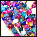 15.5 inch Natural Stone Chip Strings for Bracelets Making