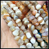 15.5 inch Natural Stone Chip Strings for Bracelets Making