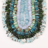 Natural Aquamarines Purple Chalcedony Labradorite Stone Nugget Chip Loose Beads
