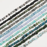 Natural Aquamarines Purple Chalcedony Labradorite Stone Nugget Chip Loose Beads