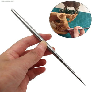 Stainless Steel Pottery Modeling Stick Acupressure Texture Clay Tool DIY Crafts