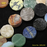 Mixed Stone 25mm Round Beads & Quartz Pendant DIY