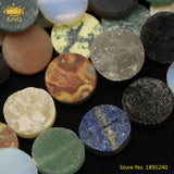 Mixed Stone 25mm Round Beads & Quartz Pendant DIY