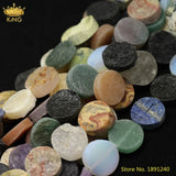 Mixed Stone 25mm Round Beads & Quartz Pendant DIY
