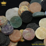 Mixed Stone 25mm Round Beads & Quartz Pendant DIY