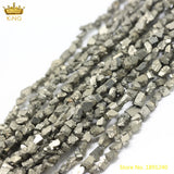 Natural Pyrite Iron Nugget Chip Beads for DIY Jewelry Making