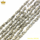 Natural Pyrite Iron Nugget Chip Beads for DIY Jewelry Making